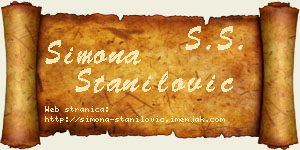 Simona Stanilović vizit kartica